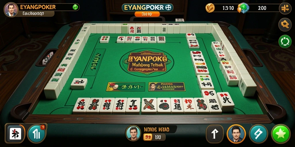 Tampilan antarmuka gameplay Mahjong yang menarik dan penuh warna.