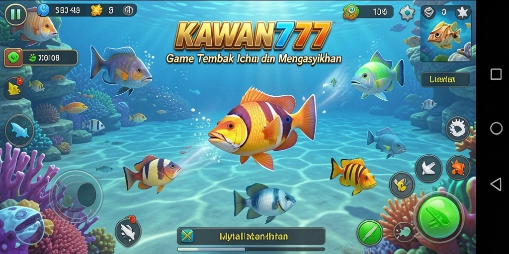 Tampilan gameplay Tembak Ikan yang menarik dan penuh aksi.
