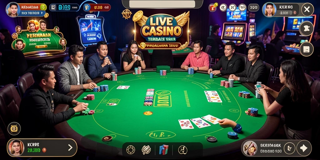 Tampilan screenshot gameplay Live Casino yang mendebarkan di KKRP.