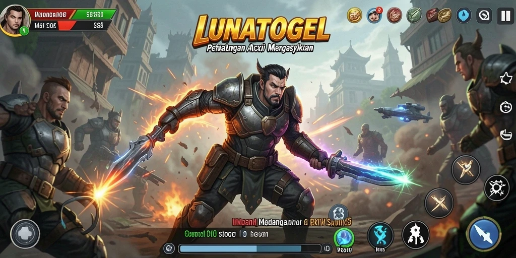 Tampilan seru gameplay LUNATOGEL dalam aksi penuh.