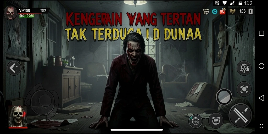 Gameplay menakutkan di <strong>VM108</strong> dengan suasana mencekam yang menghantui.